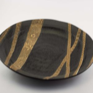 Piatto marrone-oro