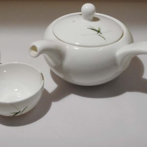 teiera e 2 tazzine ceramica ADB 31385