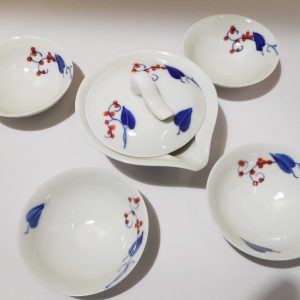 gaiwan e 4 tazzine porcellana ABT 012