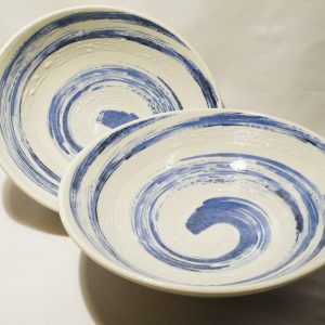 2 insalatiere/ramen  blu-bianca AB369-4-555