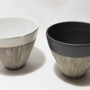 Set 2 tazzine bianco-nero CAW92-51-48