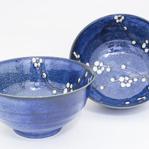 Set 2 ciotole blu fiore di pesco CHG200