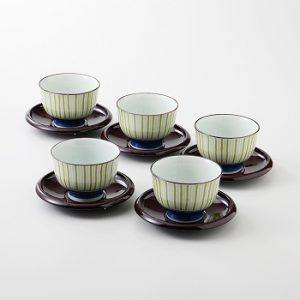 Set da 5 tazzine da tè con sotto tazza Taketokusa csk19911